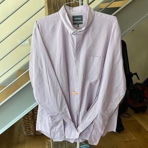 Bonobos Button Down Shirt. XXL. Purple / White Check.